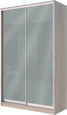 картинка 2-х дверный шкаф купе с цветной пленкой Средне-Серый №074 2200 1362 620 от магазина КУПИ КУПЕ
